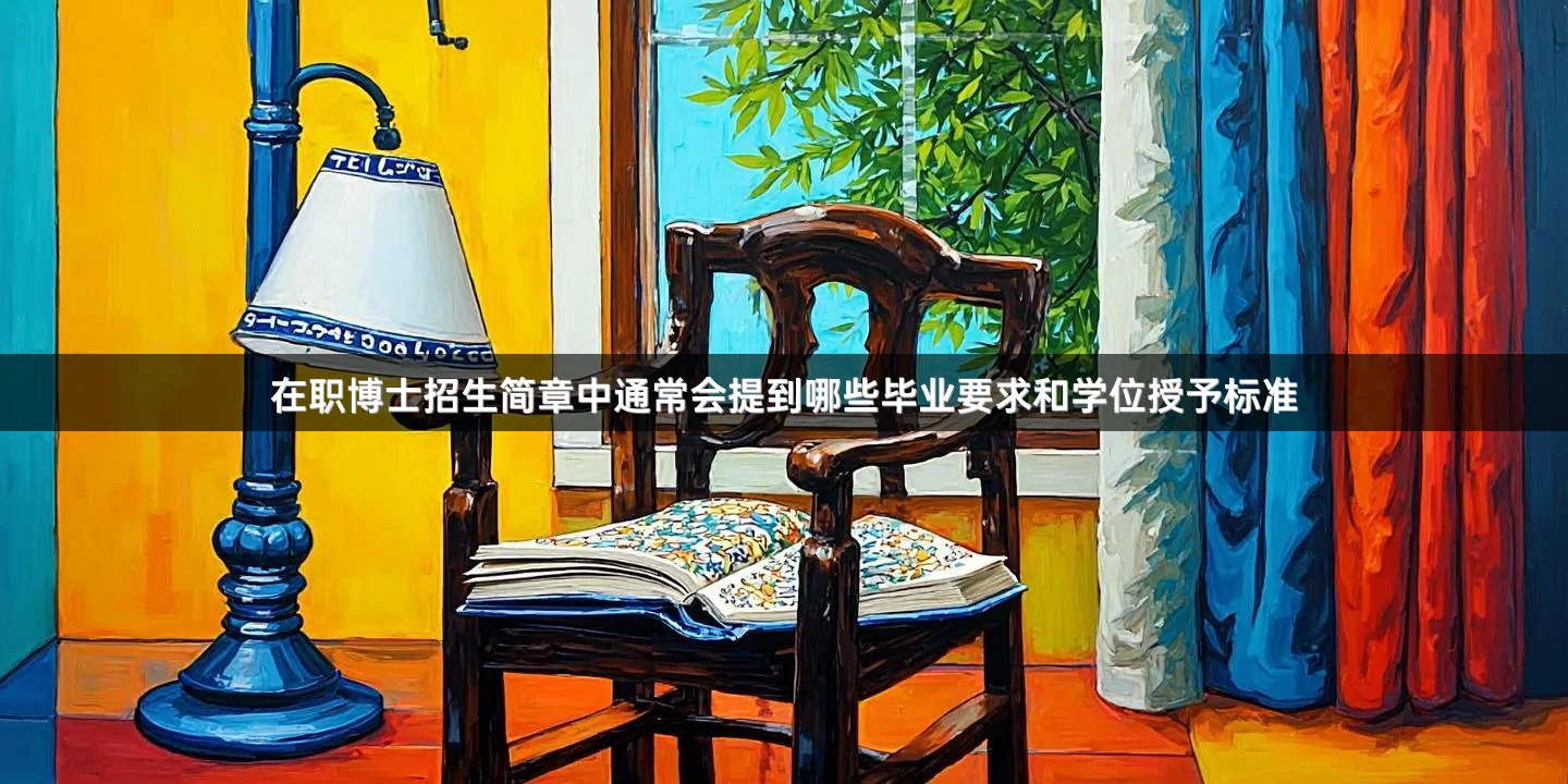 在职博士招生简章中通常会提到哪些毕业要求和学位授予标准