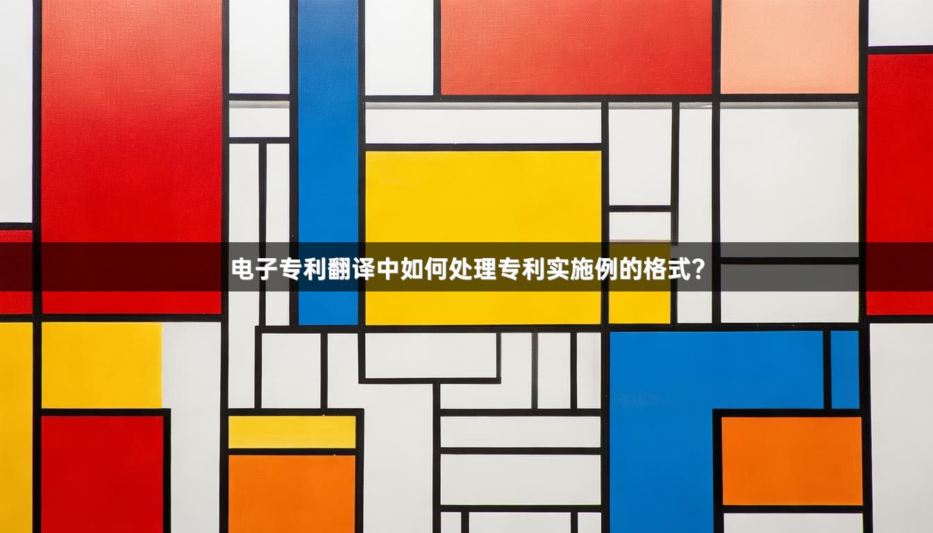 电子专利翻译中如何处理专利实施例的格式？