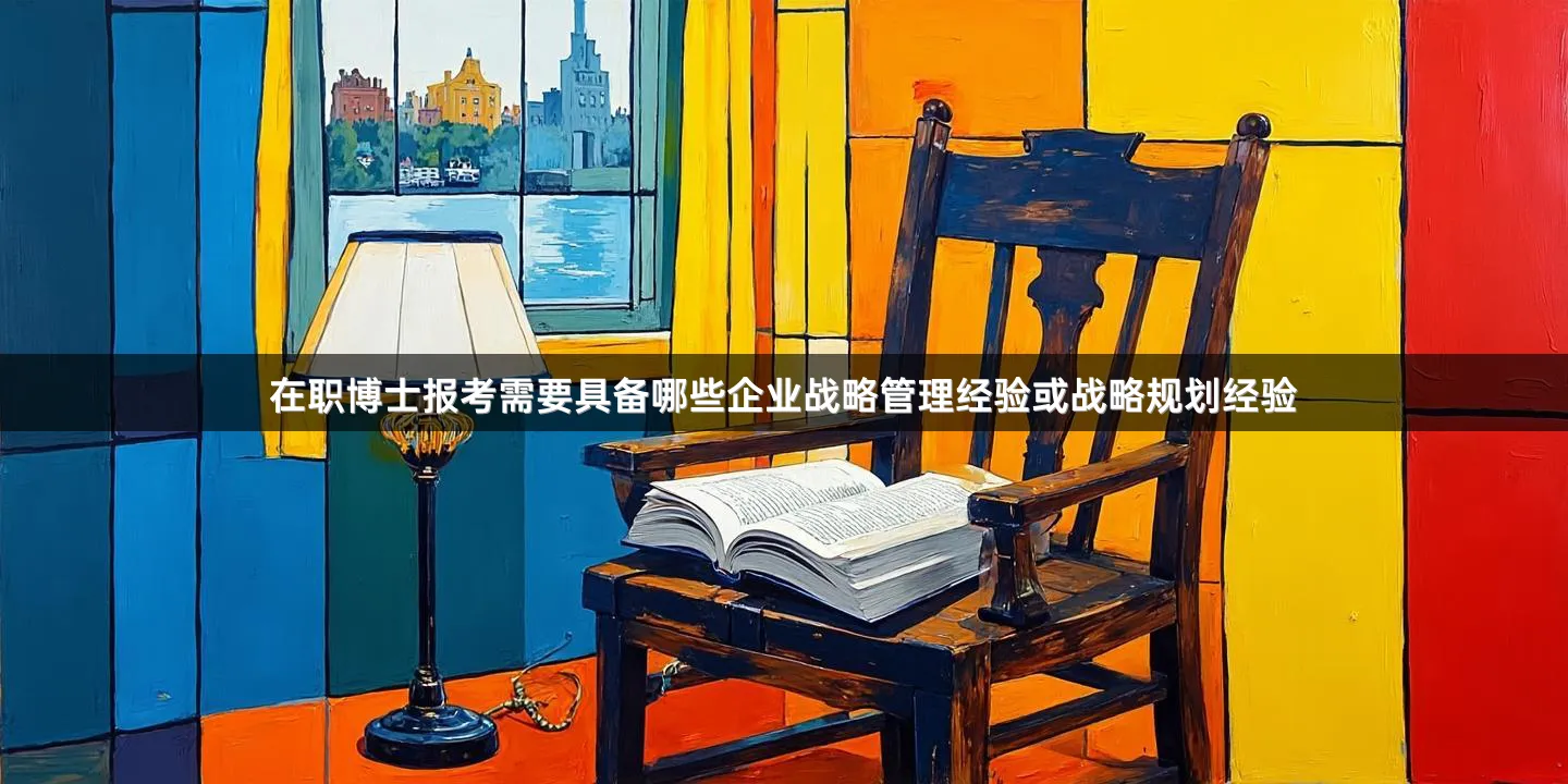 在职博士报考需要具备哪些企业战略管理经验或战略规划经验