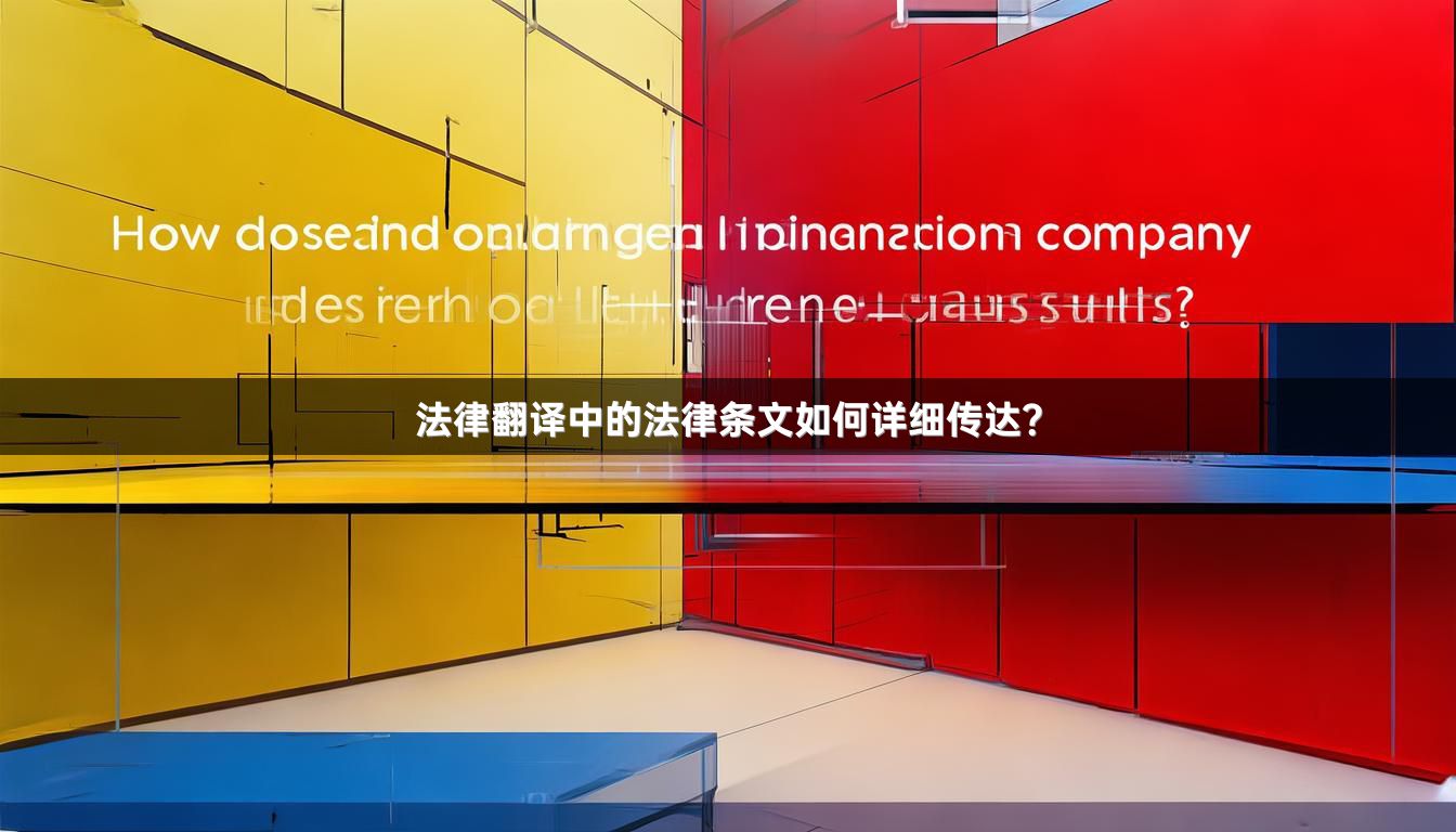 法律翻译中的法律条文如何详细传达？