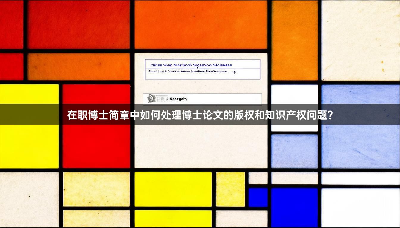 在职博士简章中如何处理博士论文的版权和知识产权问题？