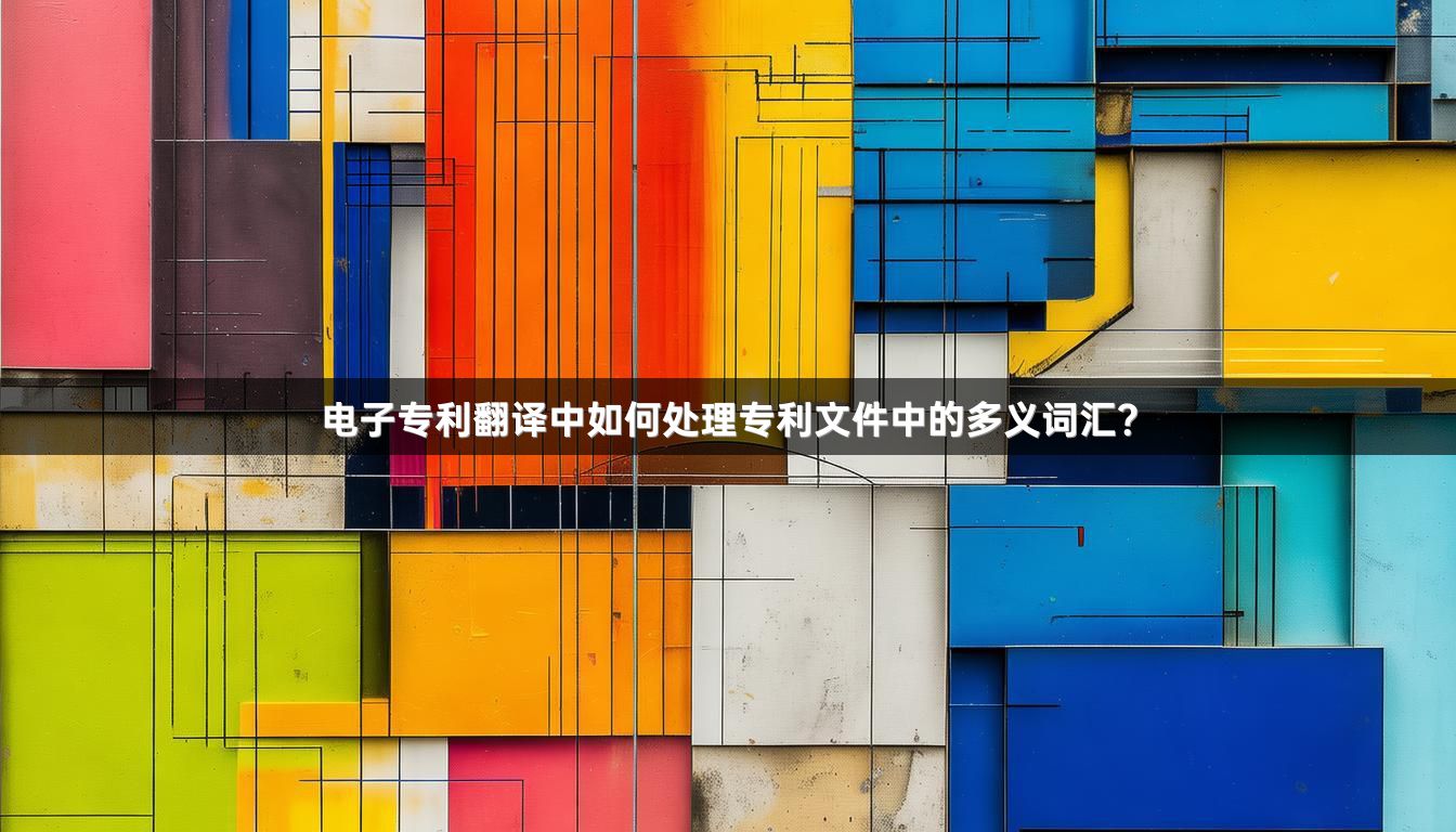 电子专利翻译中如何处理专利文件中的多义词汇？