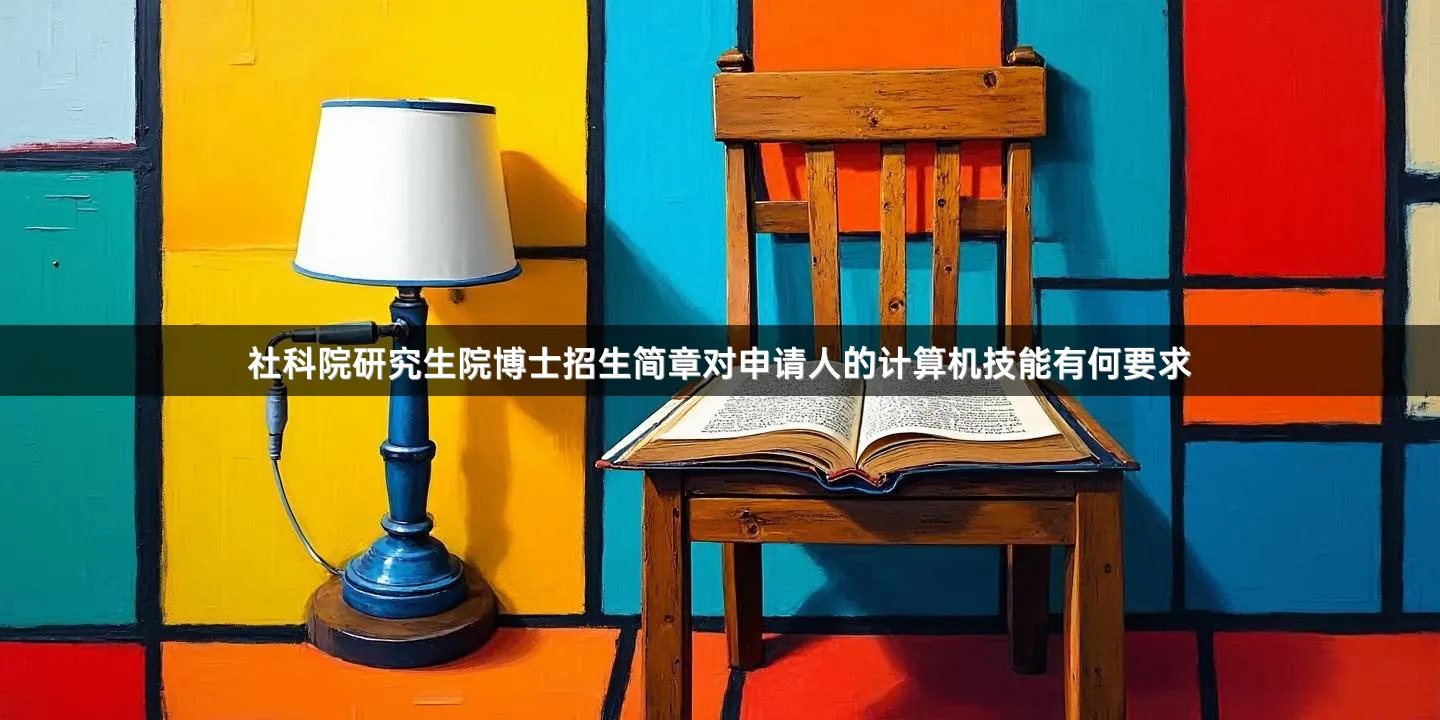 社科院研究生院博士招生简章对申请人的计算机技能有何要求