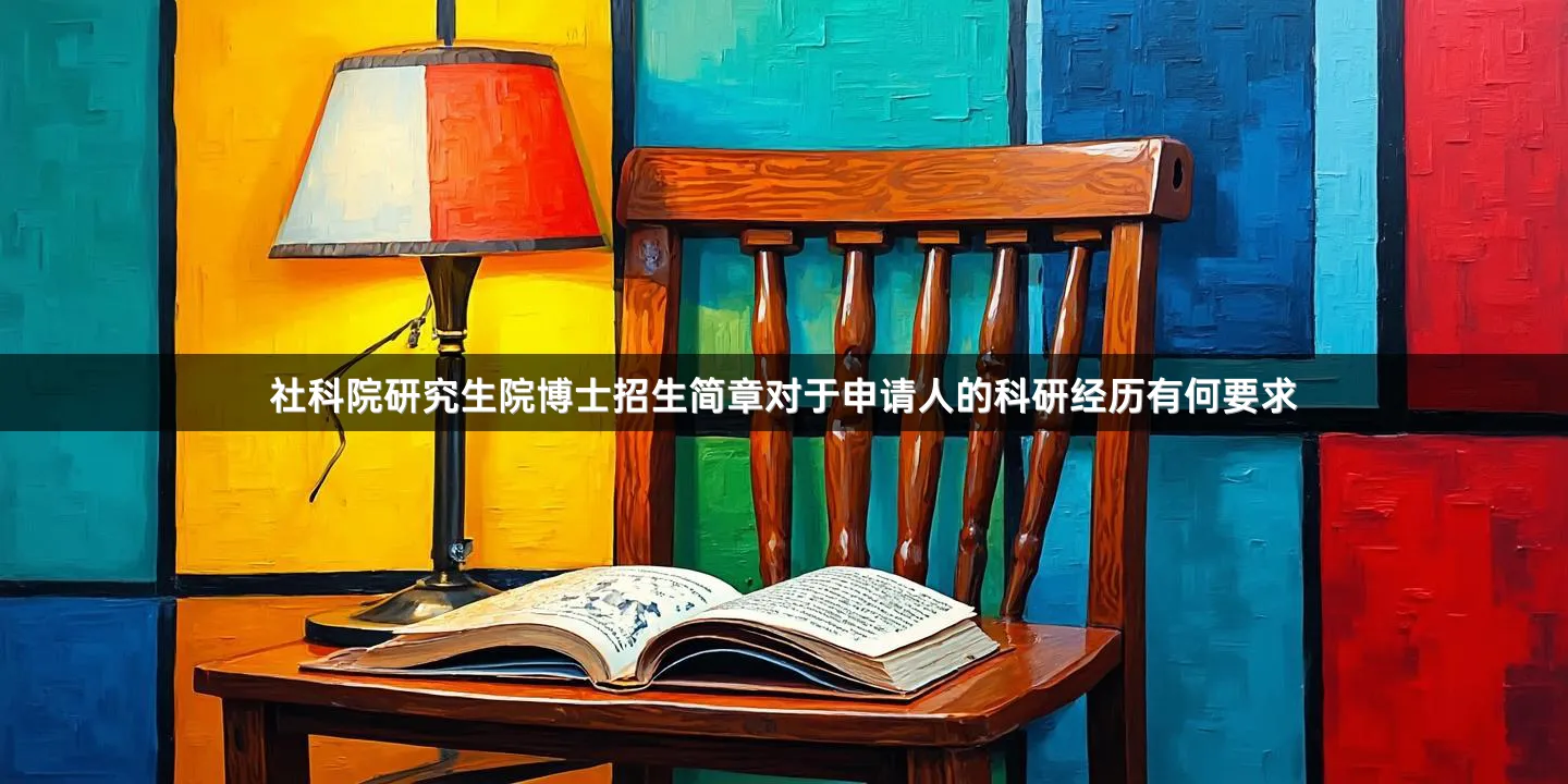 社科院研究生院博士招生简章对于申请人的科研经历有何要求