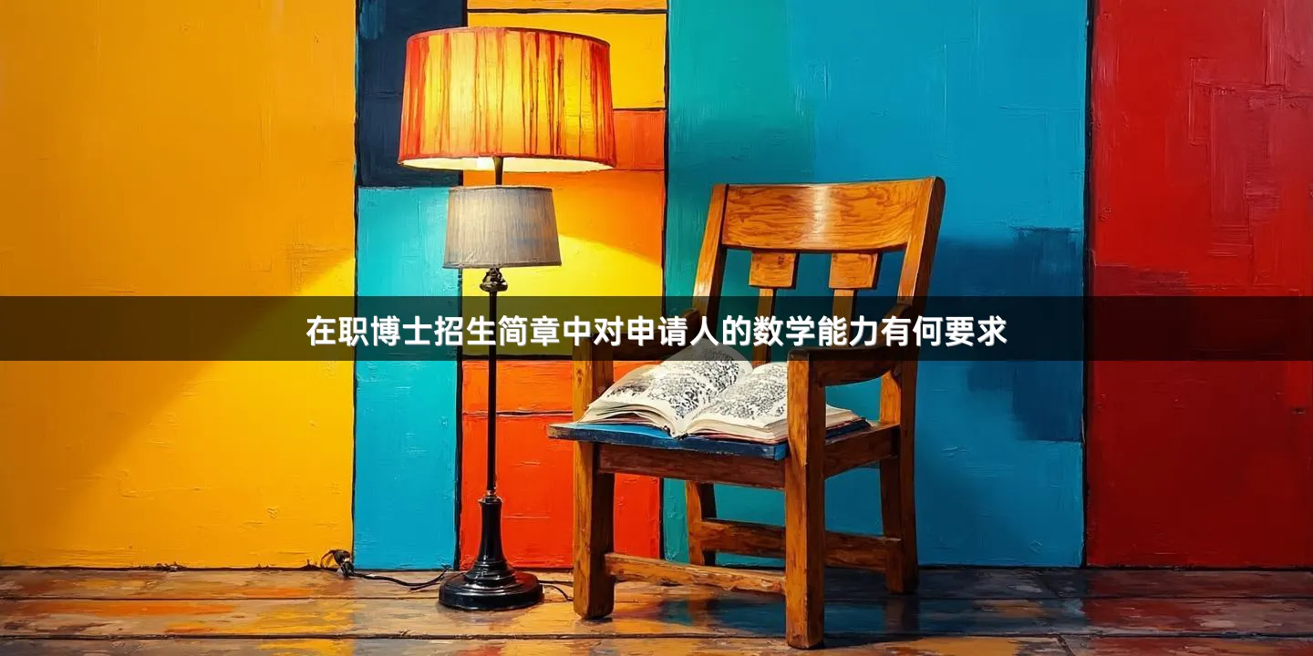在职博士招生简章中对申请人的数学能力有何要求