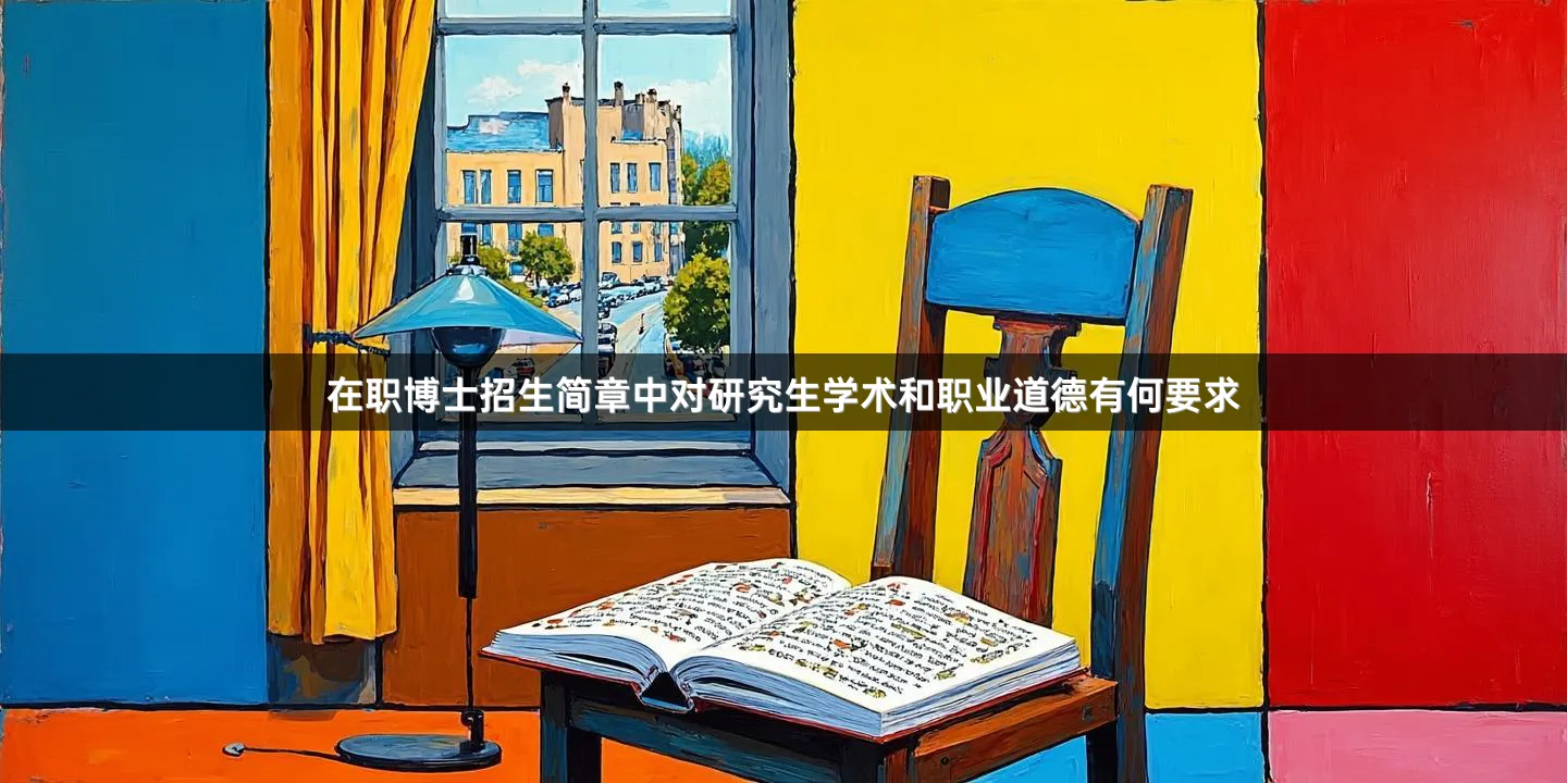 在职博士招生简章中对研究生学术和职业道德有何要求
