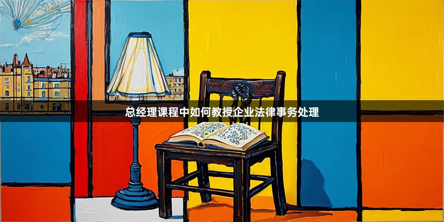 总经理课程中如何教授企业法律事务处理