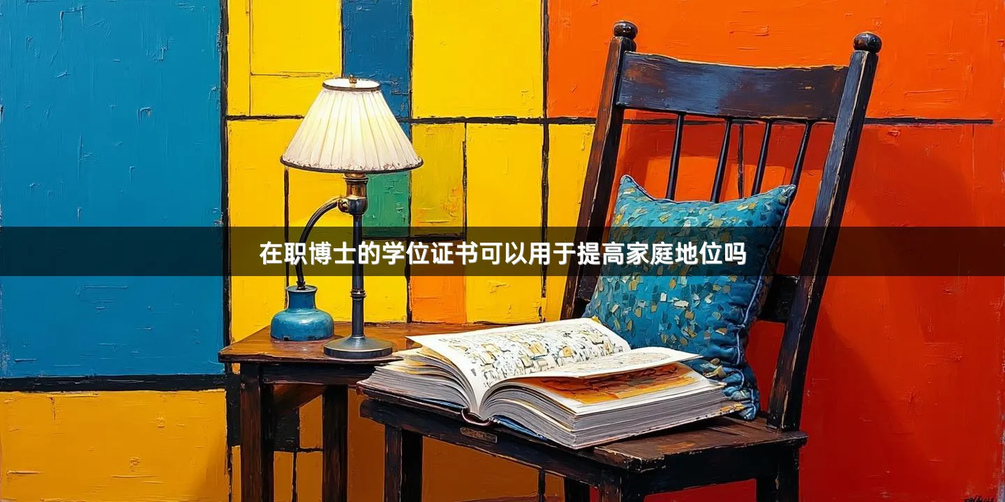 在职博士的学位证书可以用于提高家庭地位吗
