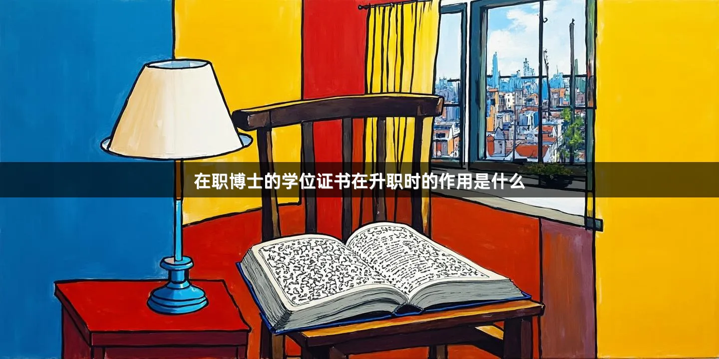 在职博士的学位证书在升职时的作用是什么