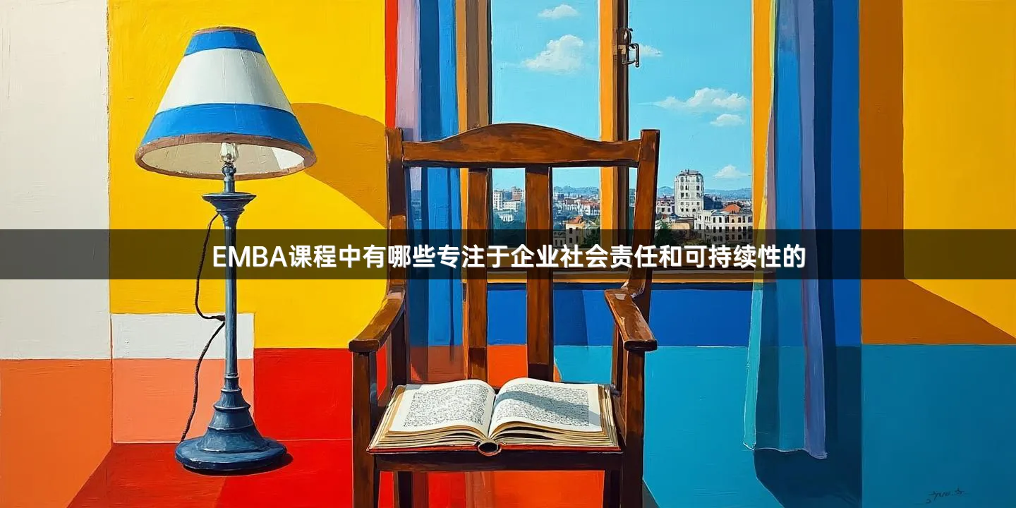 EMBA课程中有哪些专注于企业社会责任和可持续性的