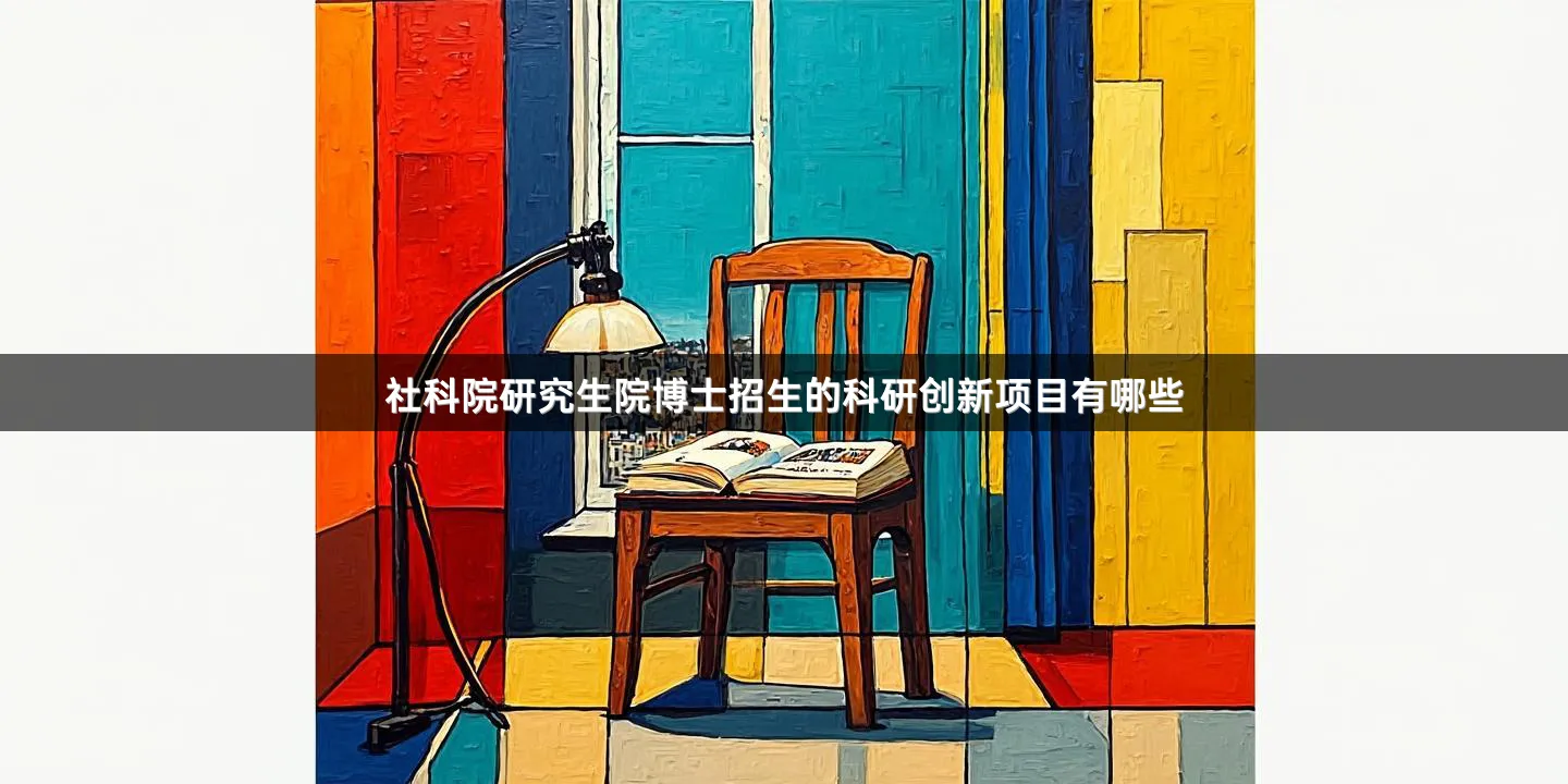 社科院研究生院博士招生的科研创新项目有哪些
