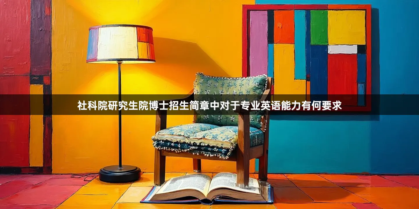社科院研究生院博士招生简章中对于专业英语能力有何要求