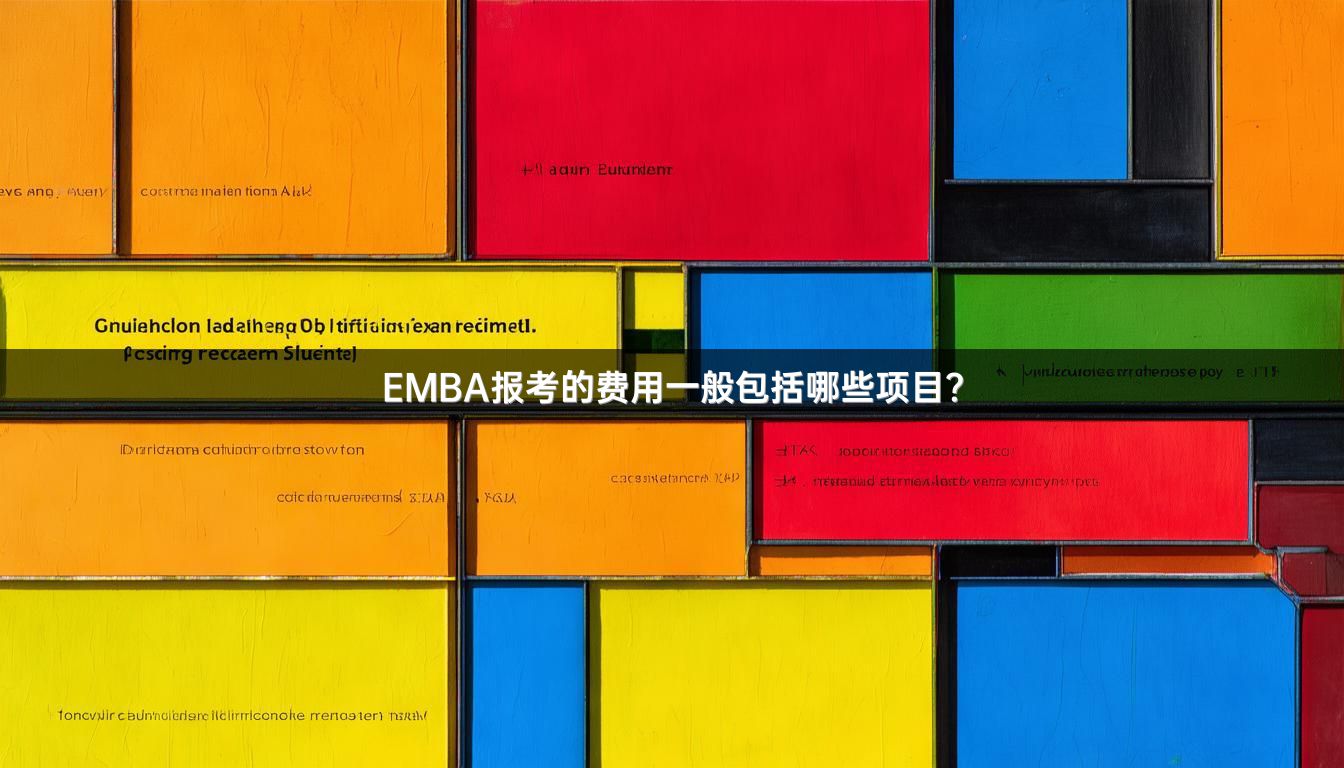 EMBA报考的费用一般包括哪些项目？
