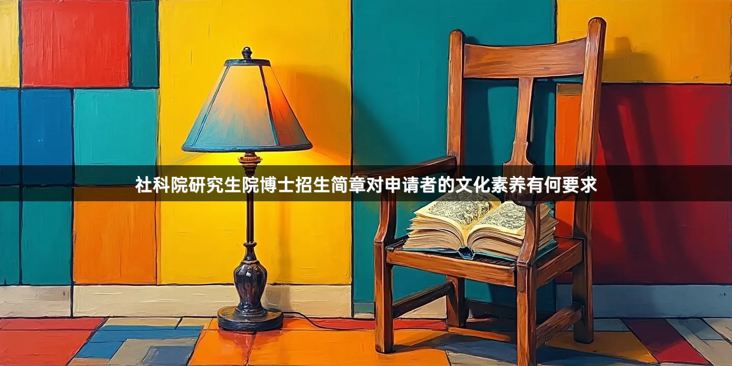 社科院研究生院博士招生简章对申请者的文化素养有何要求