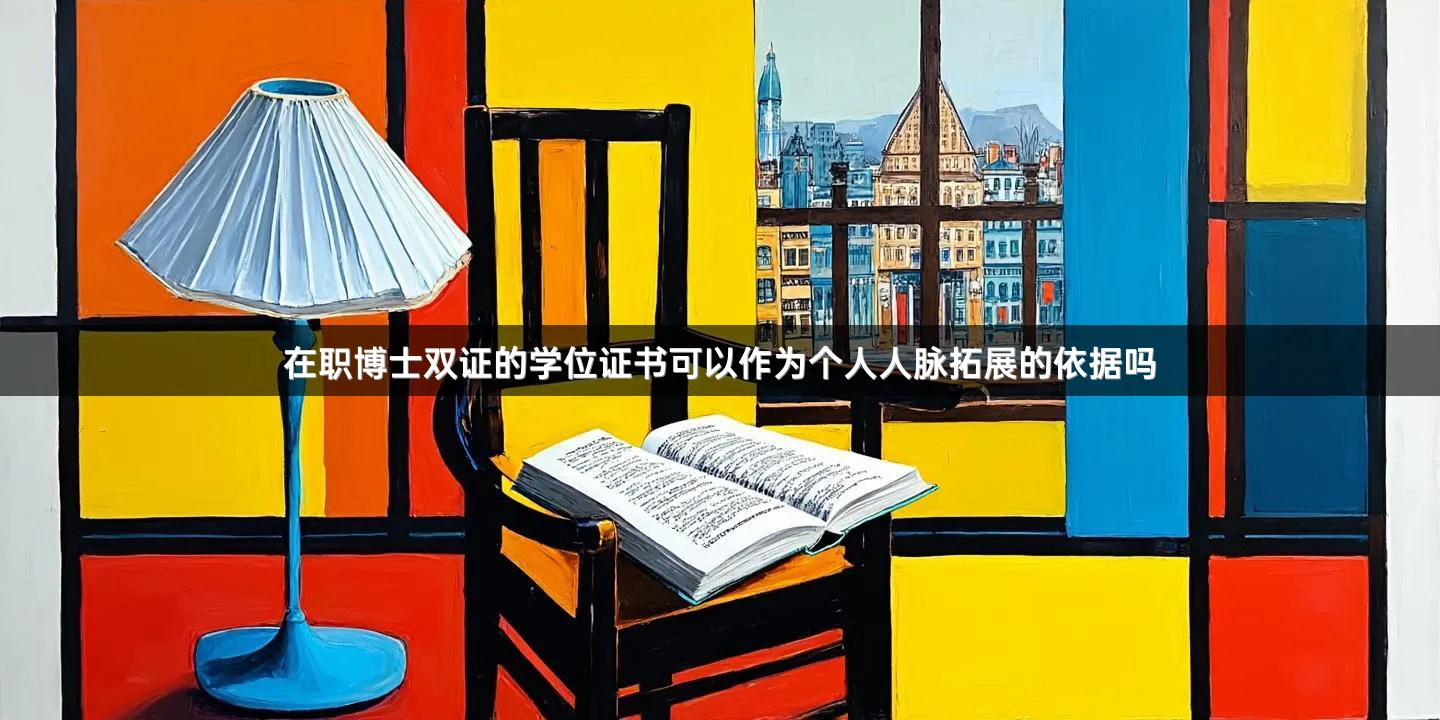 在职博士双证的学位证书可以作为个人人脉拓展的依据吗