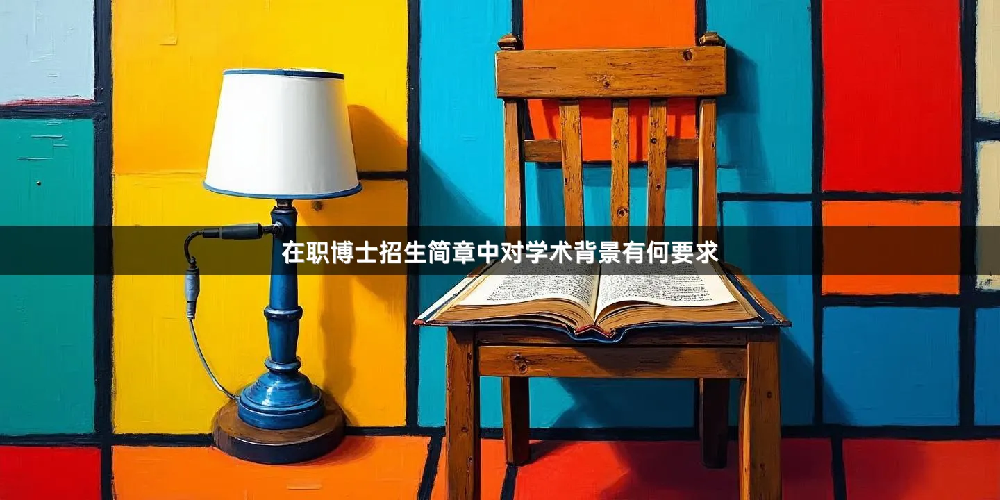 在职博士招生简章中对学术背景有何要求