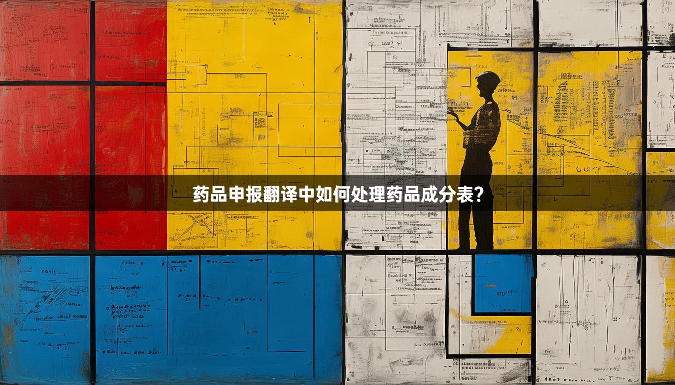 药品申报翻译中如何处理药品成分表？