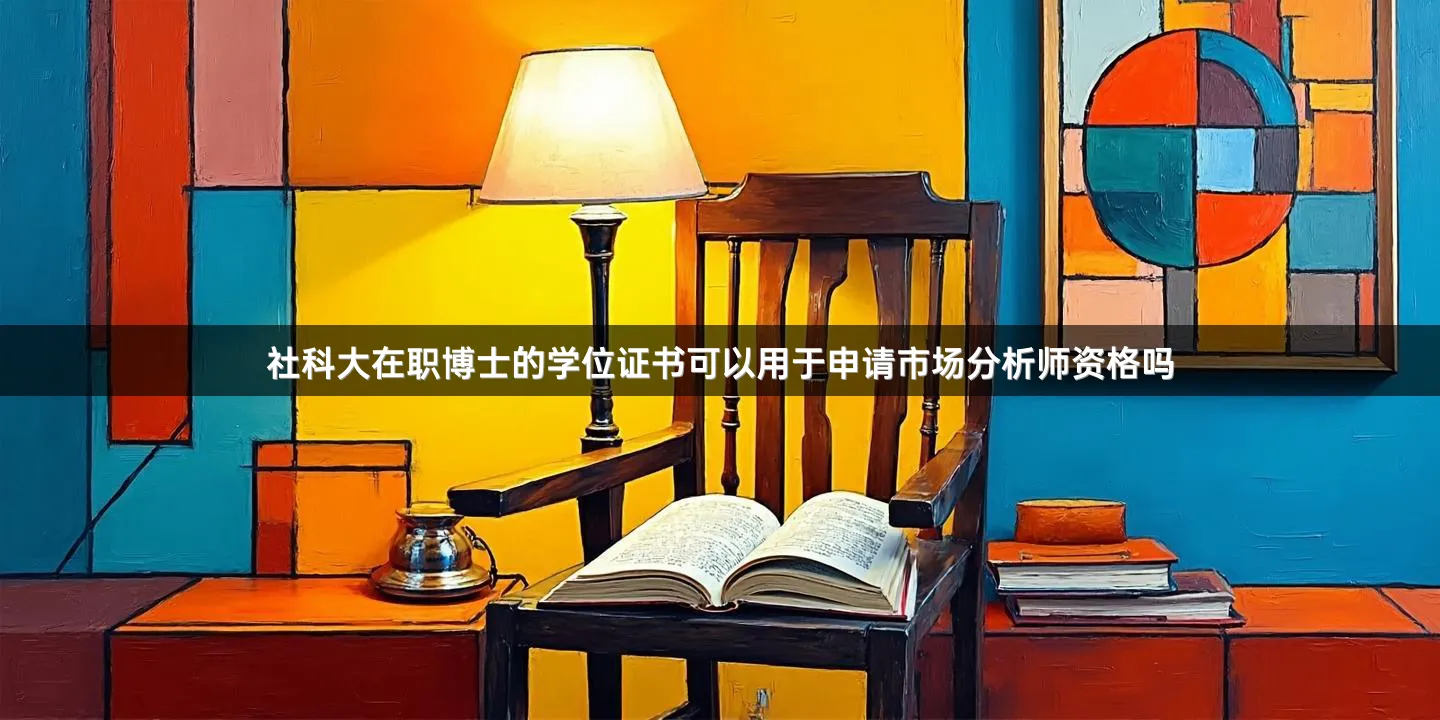 社科大在职博士的学位证书可以用于申请市场分析师资格吗