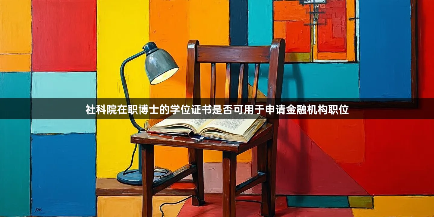 社科院在职博士的学位证书是否可用于申请金融机构职位