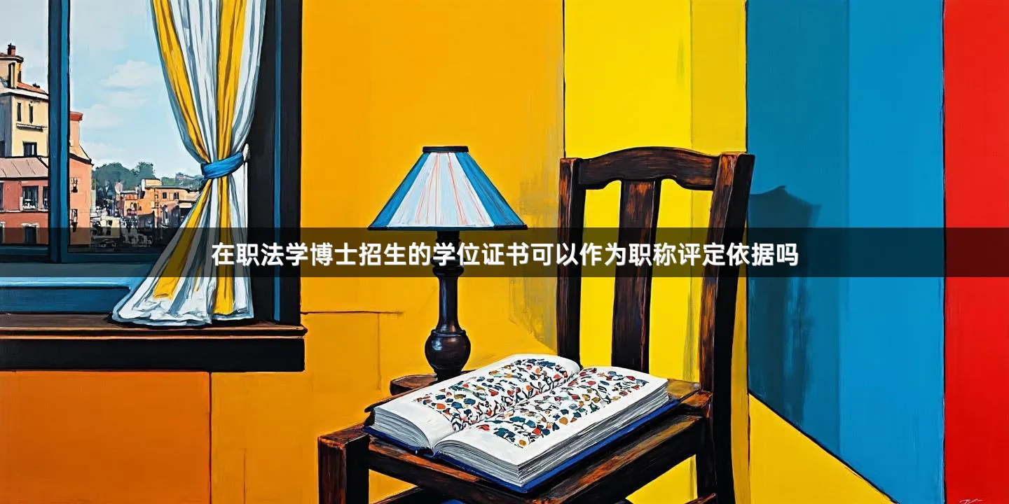 在职法学博士招生的学位证书可以作为职称评定依据吗