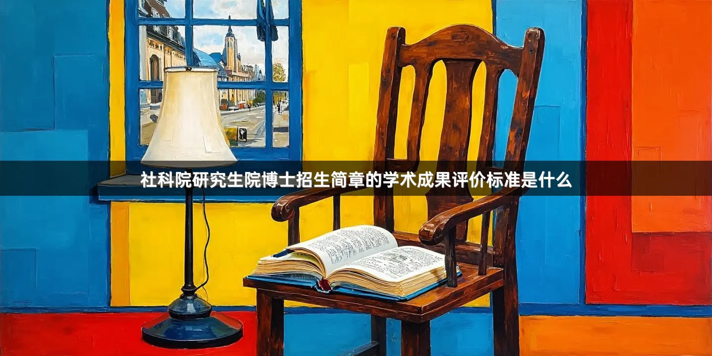社科院研究生院博士招生简章的学术成果评价标准是什么