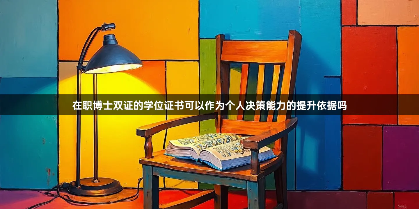 在职博士双证的学位证书可以作为个人决策能力的提升依据吗