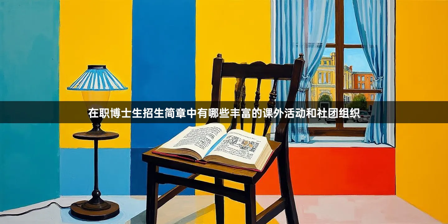 在职博士生招生简章中有哪些丰富的课外活动和社团组织