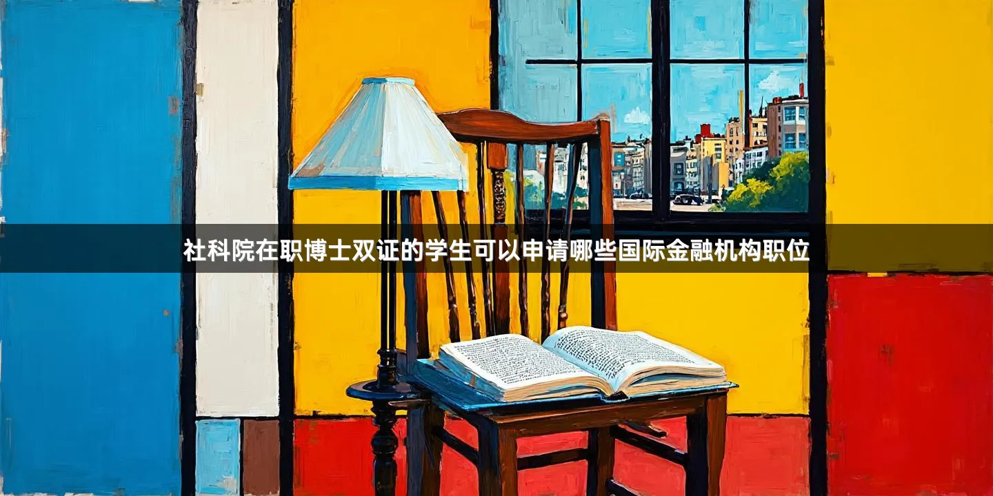 社科院在职博士双证的学生可以申请哪些国际金融机构职位
