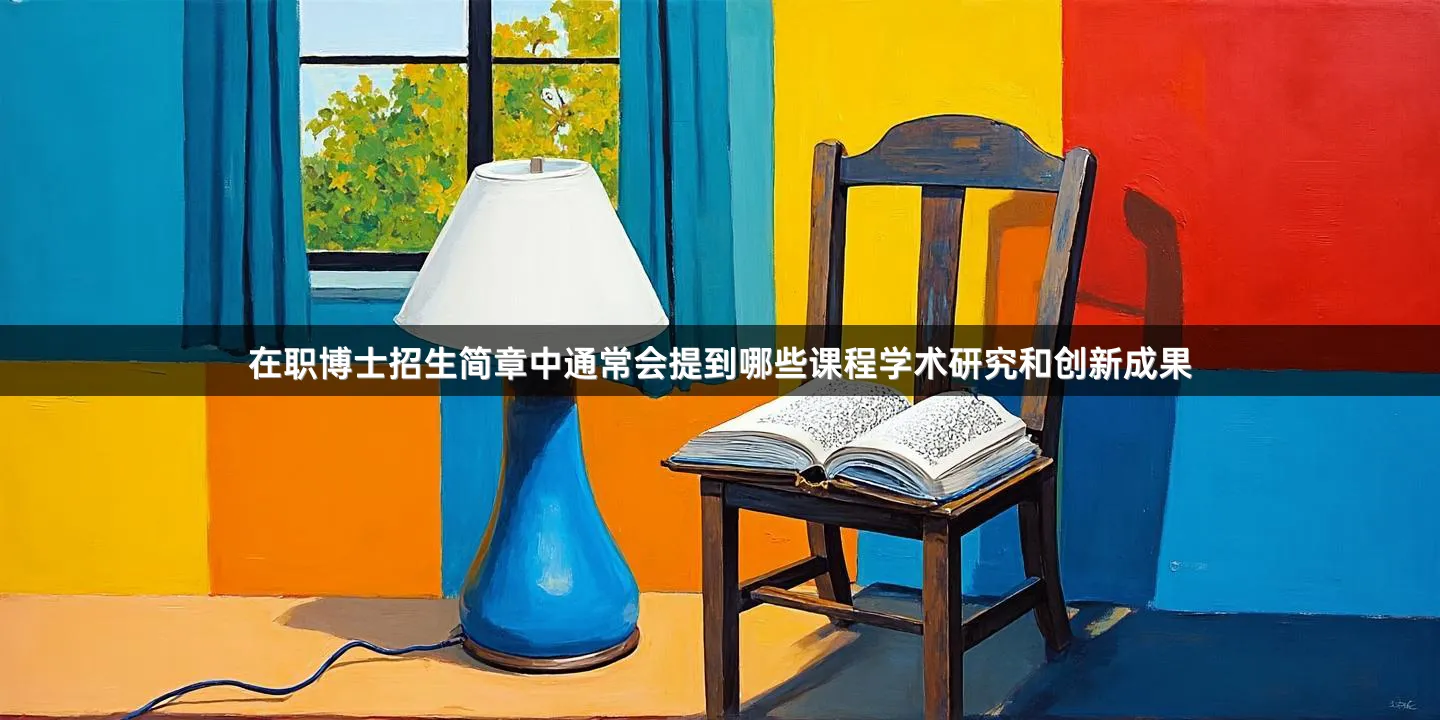 在职博士招生简章中通常会提到哪些课程学术研究和创新成果