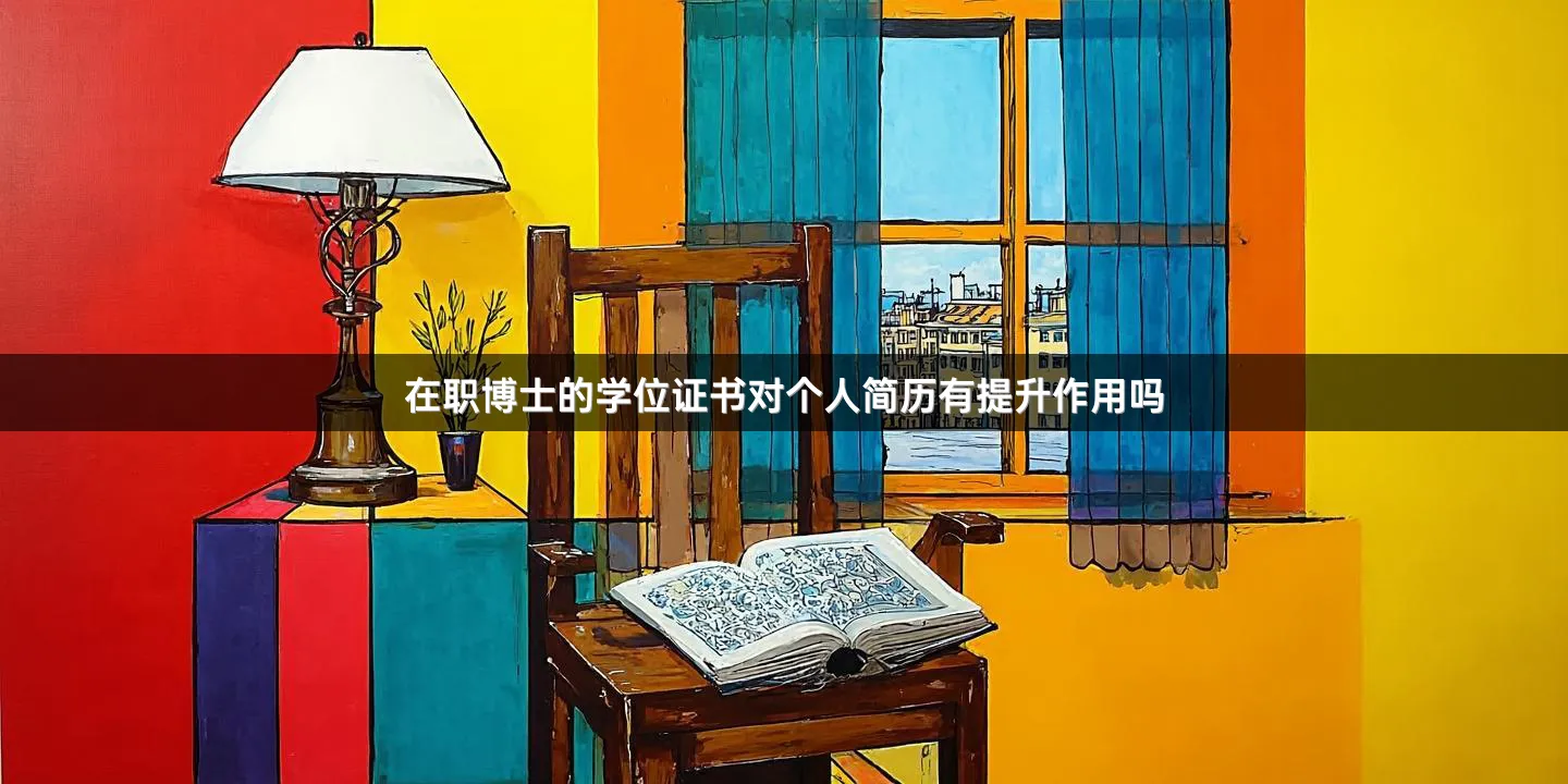 在职博士的学位证书对个人简历有提升作用吗