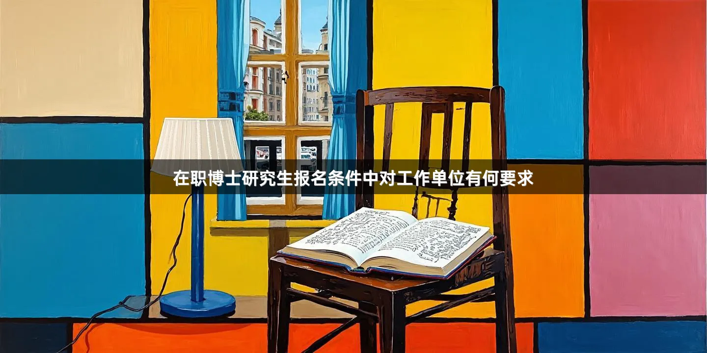 在职博士研究生报名条件中对工作单位有何要求