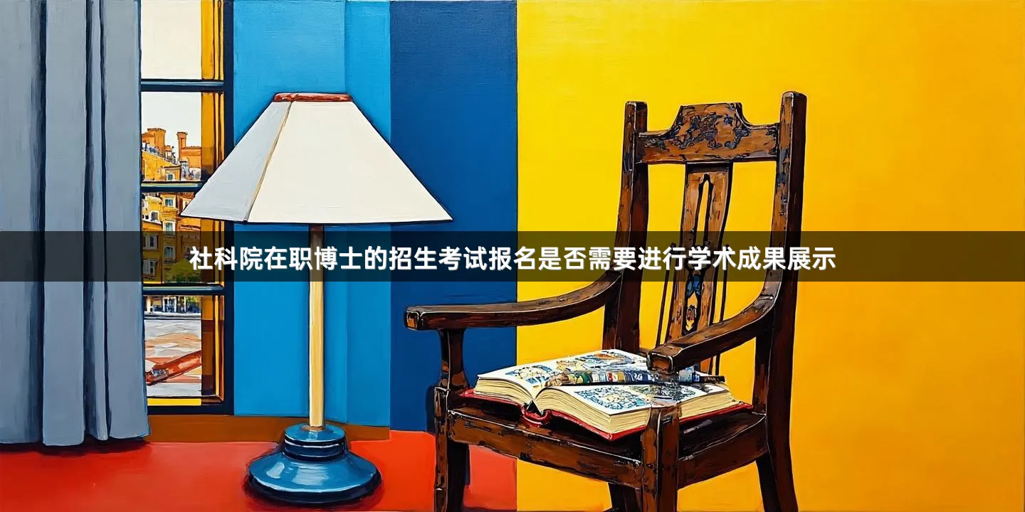 社科院在职博士的招生考试报名是否需要进行学术成果展示