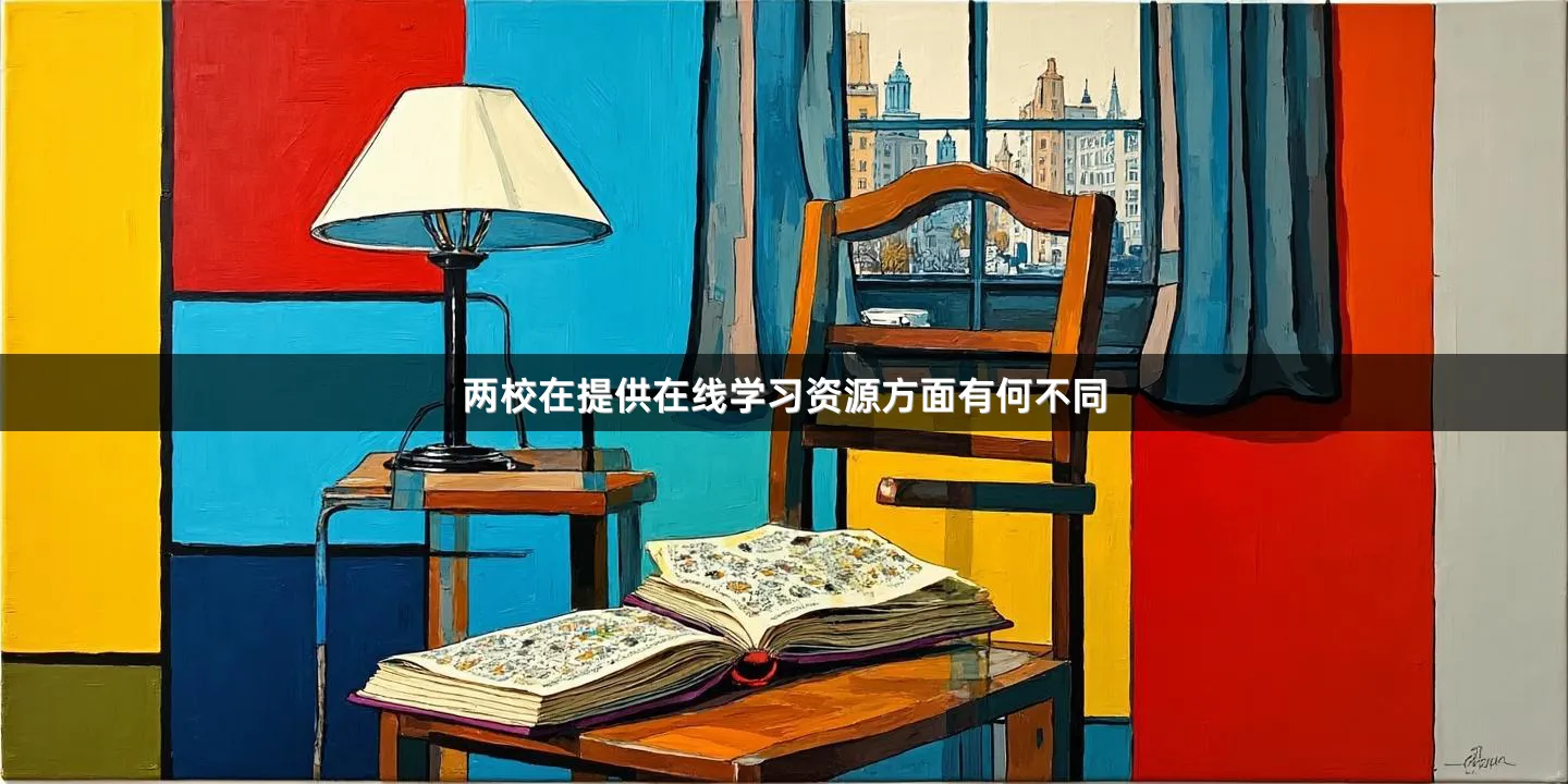 两校在提供在线学习资源方面有何不同