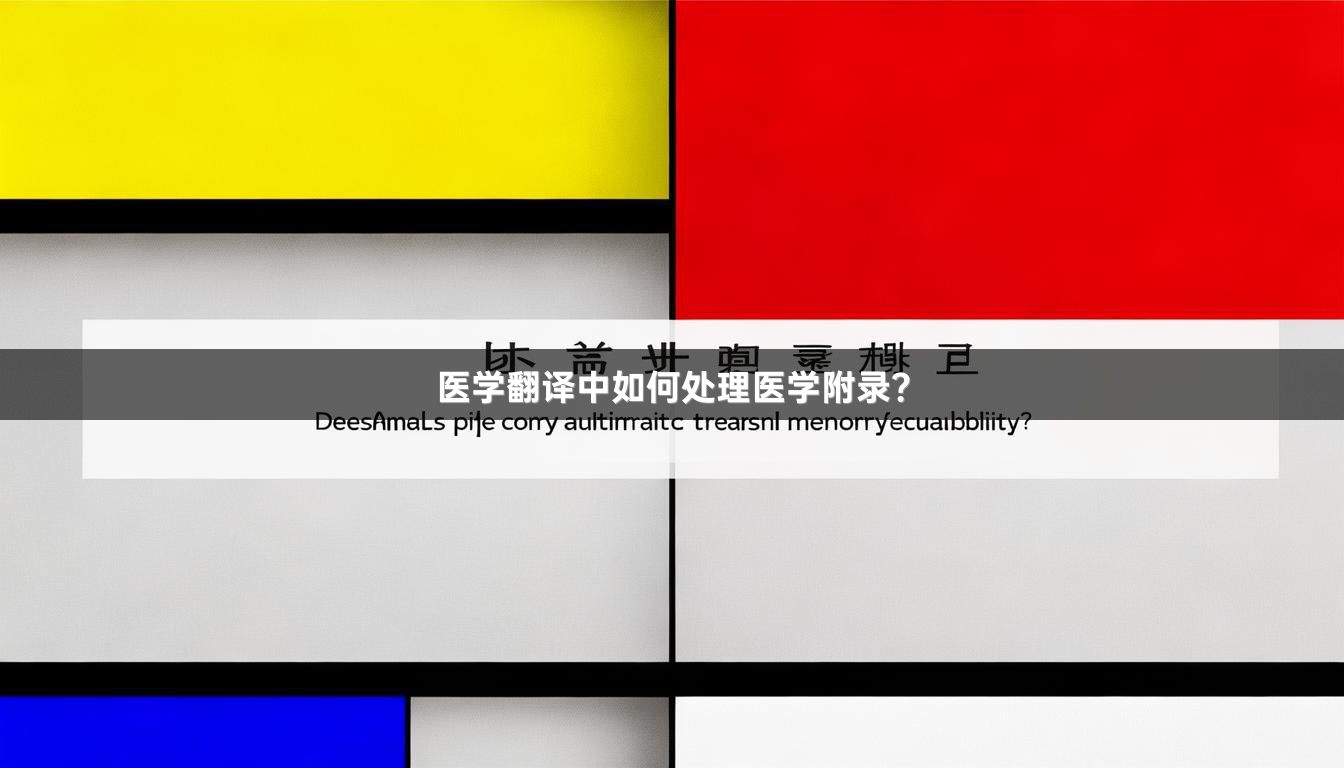 医学翻译中如何处理医学附录？