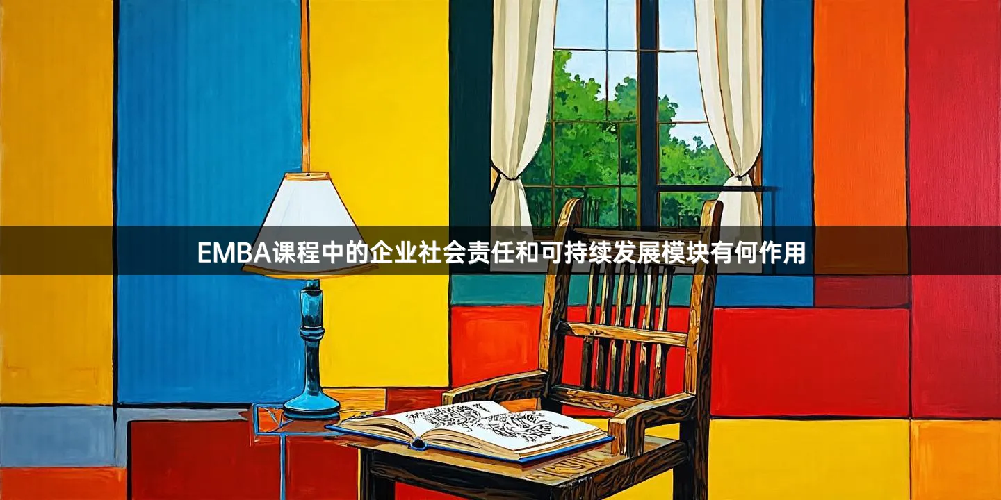 EMBA课程中的企业社会责任和可持续发展模块有何作用