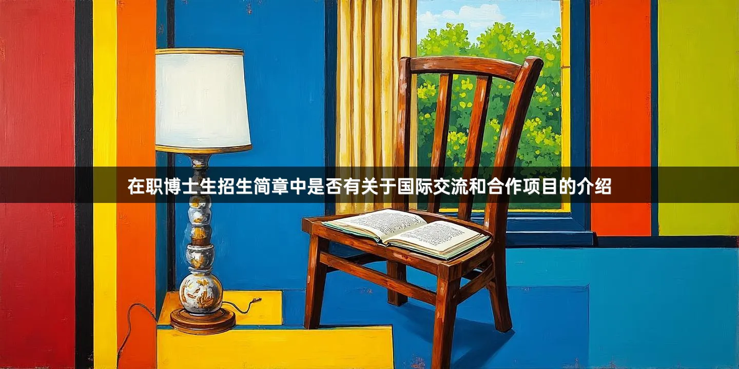 在职博士生招生简章中是否有关于国际交流和合作项目的介绍