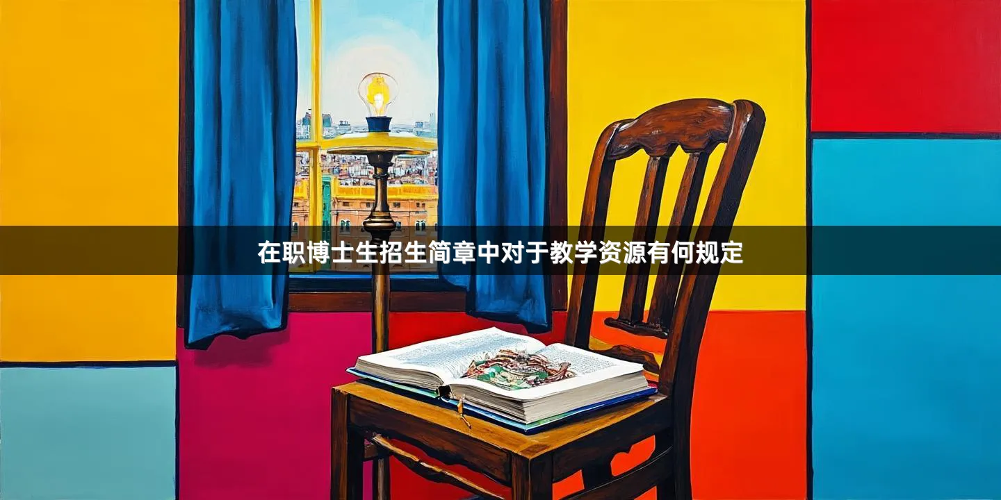 在职博士生招生简章中对于教学资源有何规定