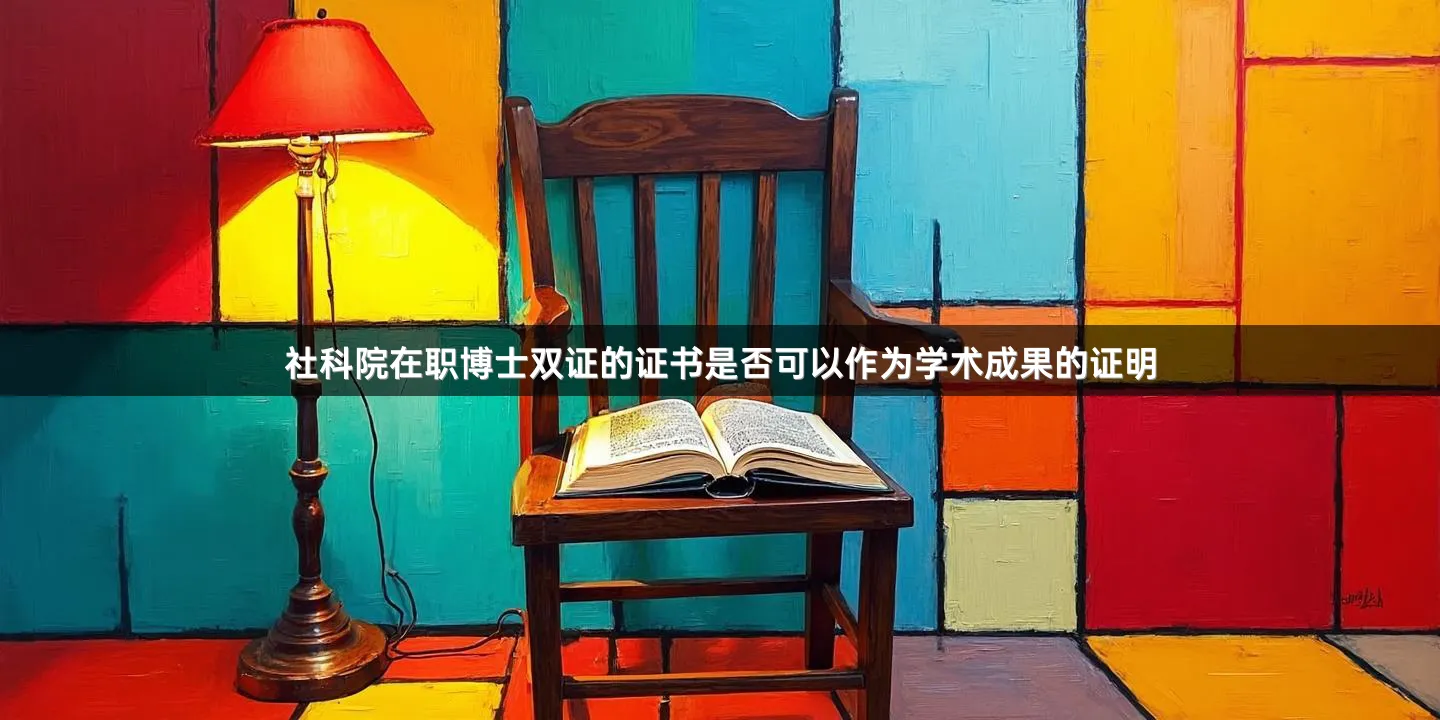 社科院在职博士双证的证书是否可以作为学术成果的证明
