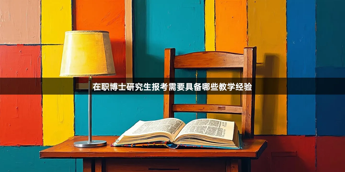 在职博士研究生报考需要具备哪些教学经验