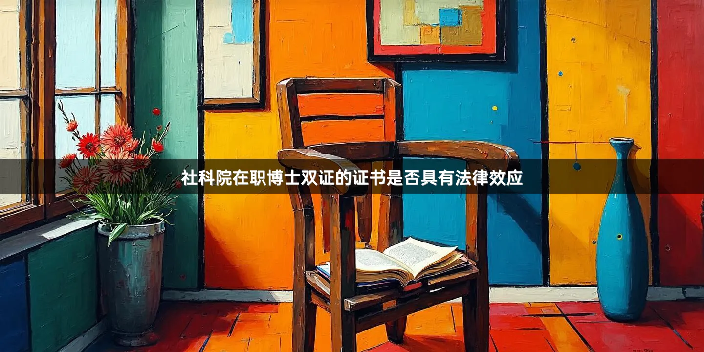社科院在职博士双证的证书是否具有法律效应