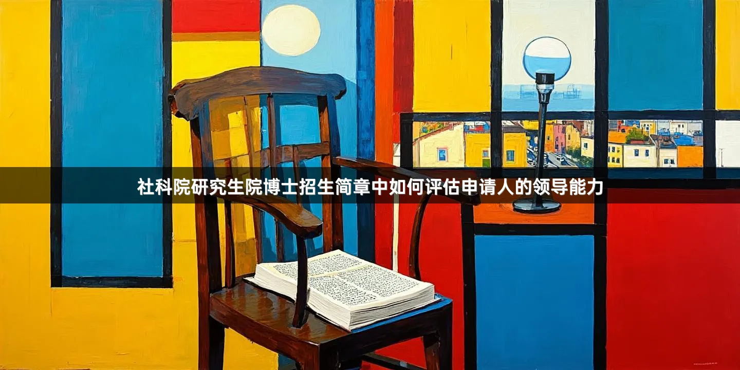 社科院研究生院博士招生简章中如何评估申请人的领导能力