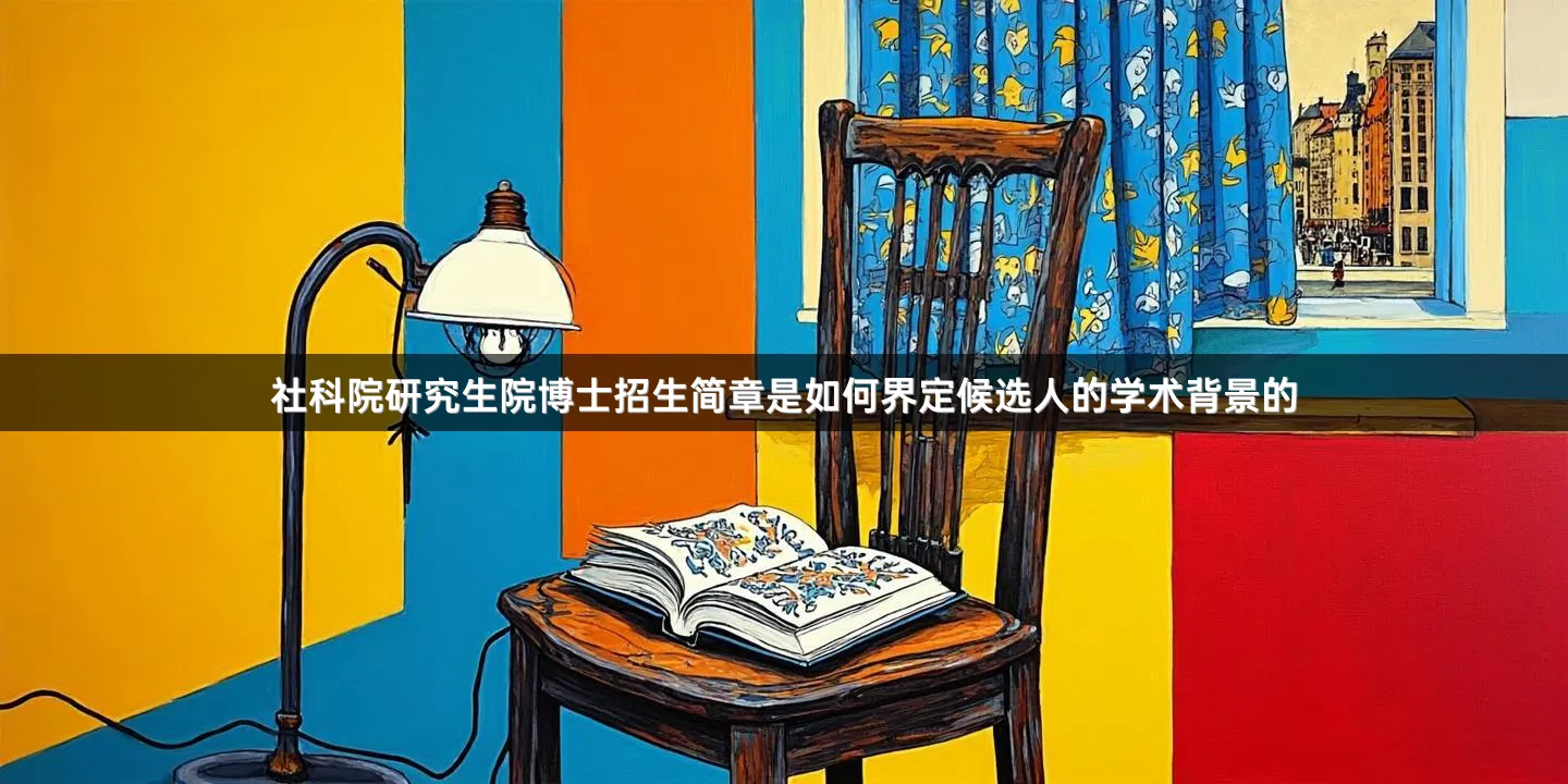 社科院研究生院博士招生简章是如何界定候选人的学术背景的