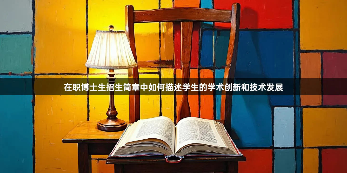 在职博士生招生简章中如何描述学生的学术创新和技术发展