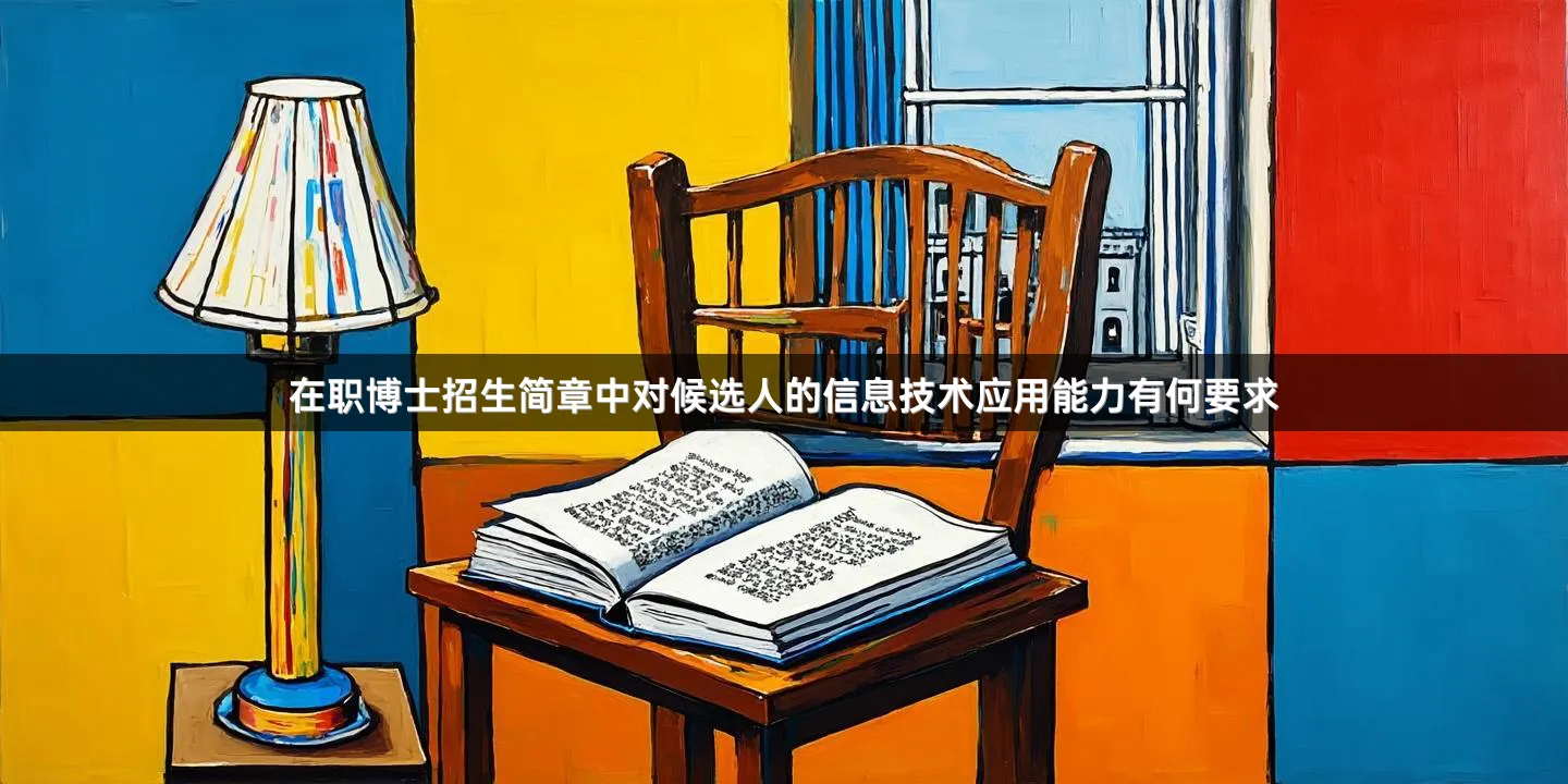 在职博士招生简章中对候选人的信息技术应用能力有何要求