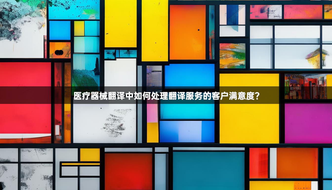 醫(yī)療器械翻譯中如何處理翻譯服務(wù)的客戶滿意度？