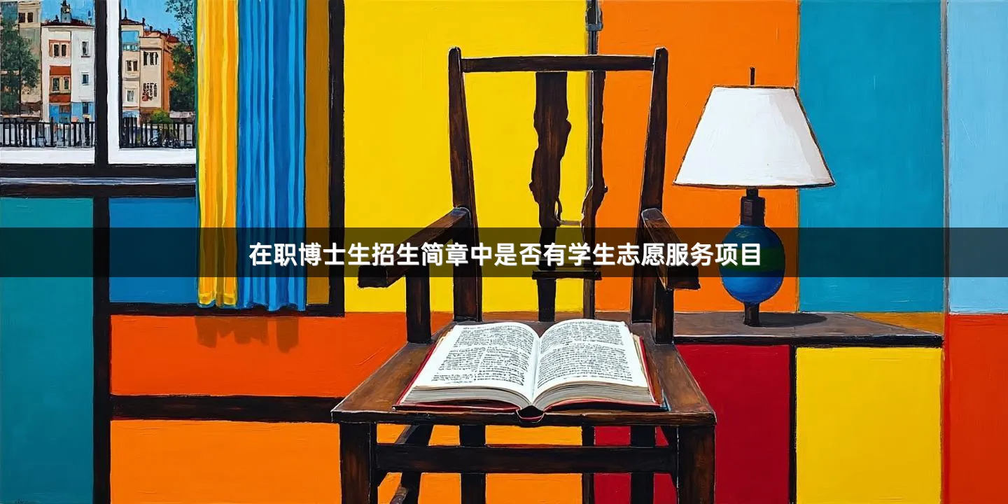 在职博士生招生简章中是否有学生志愿服务项目