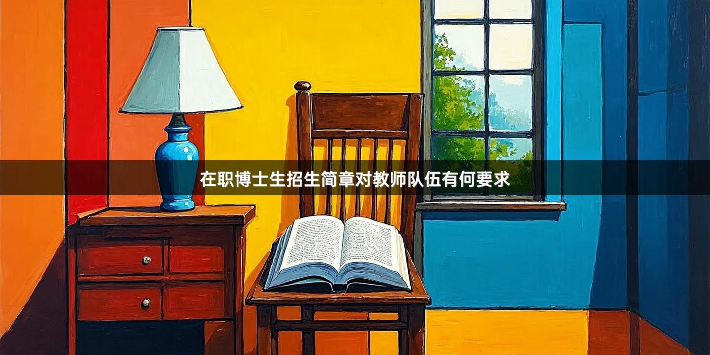 在职博士生招生简章对教师队伍有何要求