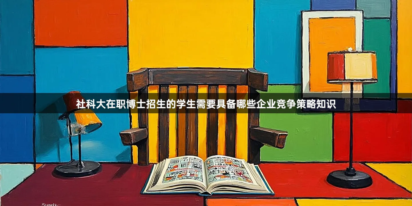 社科大在职博士招生的学生需要具备哪些企业竞争策略知识
