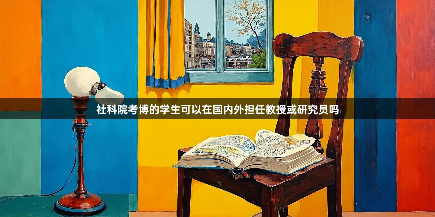 社科院考博的学生可以在国内外担任教授或研究员吗