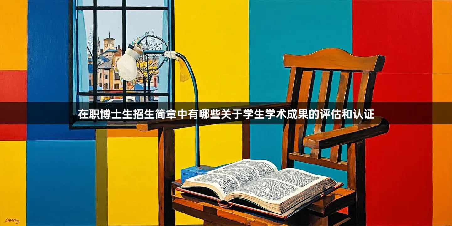 在职博士生招生简章中有哪些关于学生学术成果的评估和认证